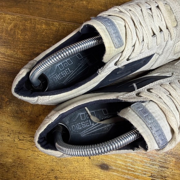 Diesel Paralex 00Y362 PR146 Grey Navy Leather Textile Sneakers Mens Size 9 - Picture 5 of 7